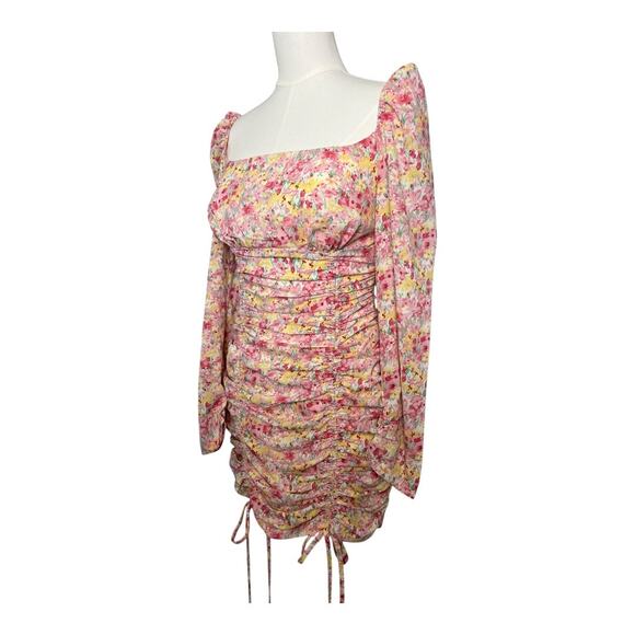 Womens Coquette Cottagecore Dress Girly Romantic Pink Floral Small Mini - Picture 4 of 9